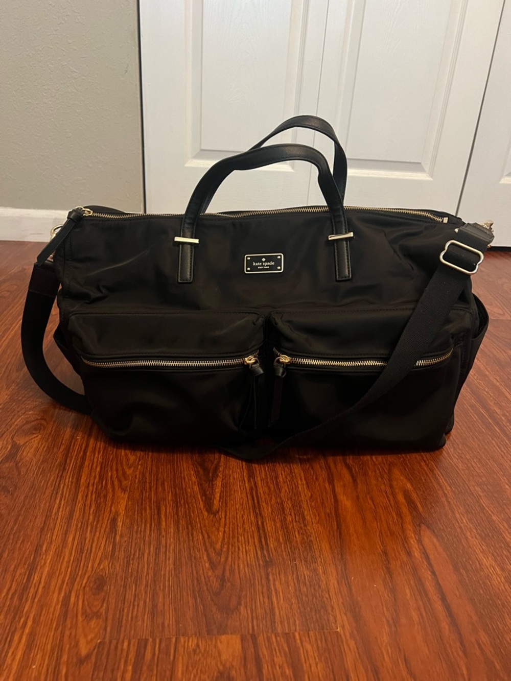 kate spade Black Nylon Duffel with Dual Front Zipper Pockets - Picture 3 of 9